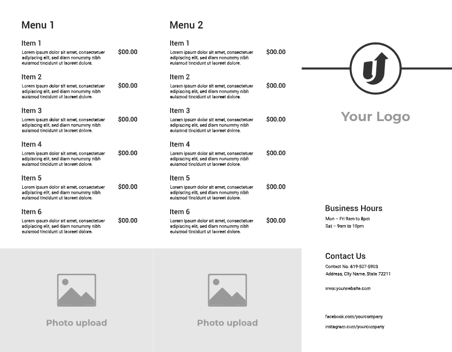 Take-out Menus Design Template