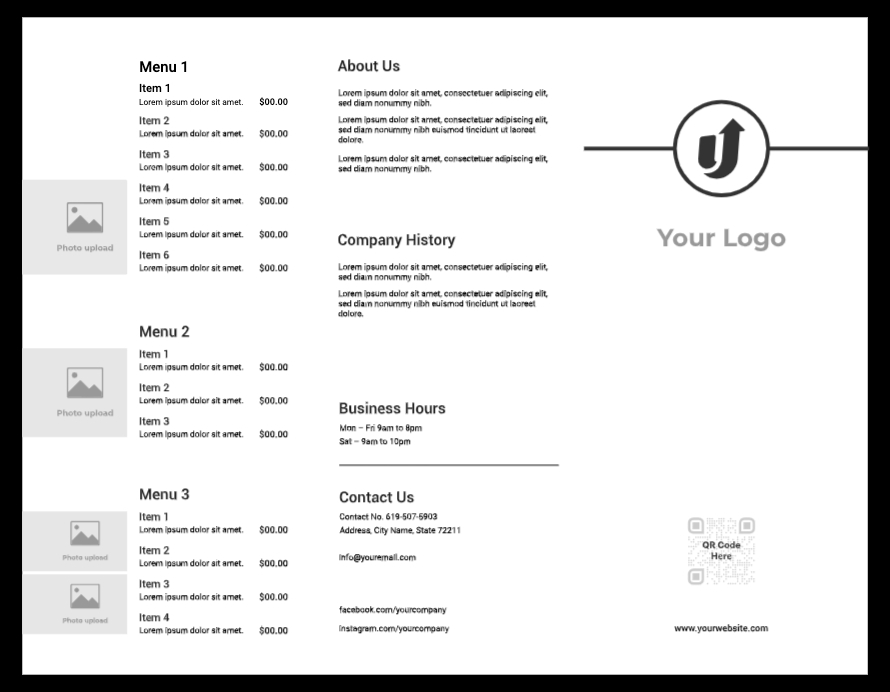 Take-out Menus Design Template